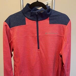 Vineyard Vines striped Sankaty 1/2 zip Preformance Pullover